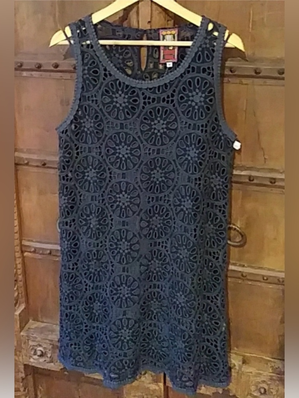 Johnny Was Indigo Crocheted Lace Dress